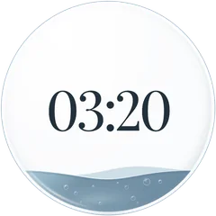 Le même minuteur presque vide : 3 minutes et 20 secondes restantes.