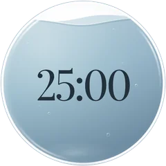 Le minuteur plein : 25 minutes restantes.